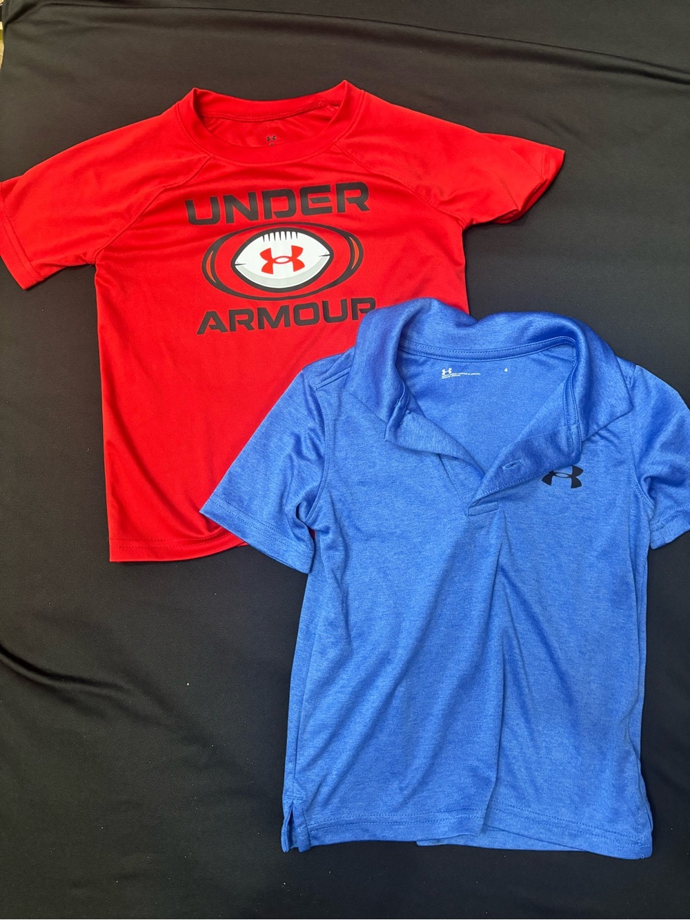 Under Armour Kids Short Sleeve Tees - Red & Blue